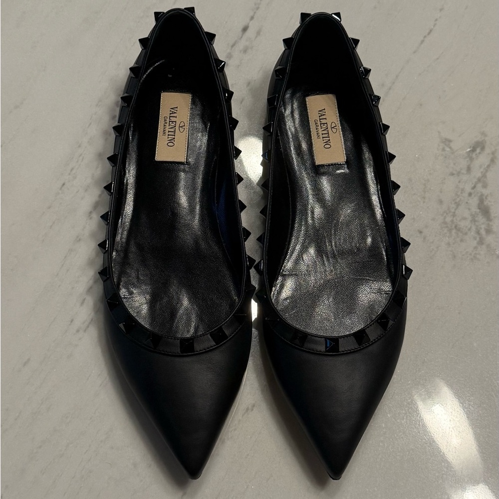 Valentino Black Noir Rockstud Flats